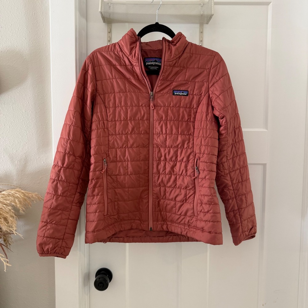 Patagonia Nano Puff Jacket Womens Small Rust Terracotta Quilted Puffer Gorpcore